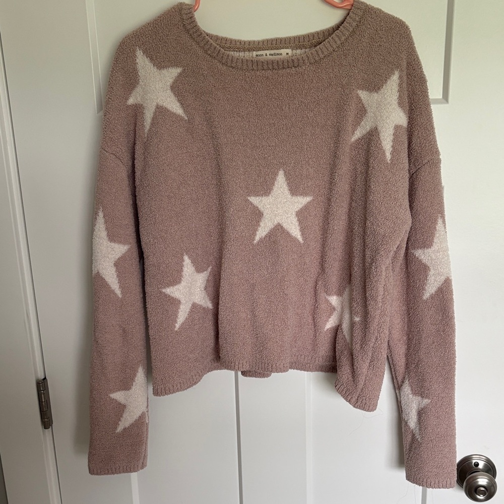 Wild Fable Star Pattern Sweater - Mauve